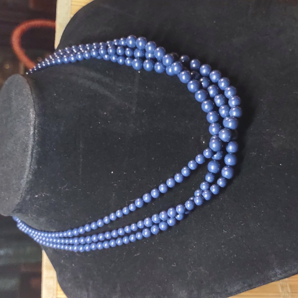 Napier Navy Blue Necklace